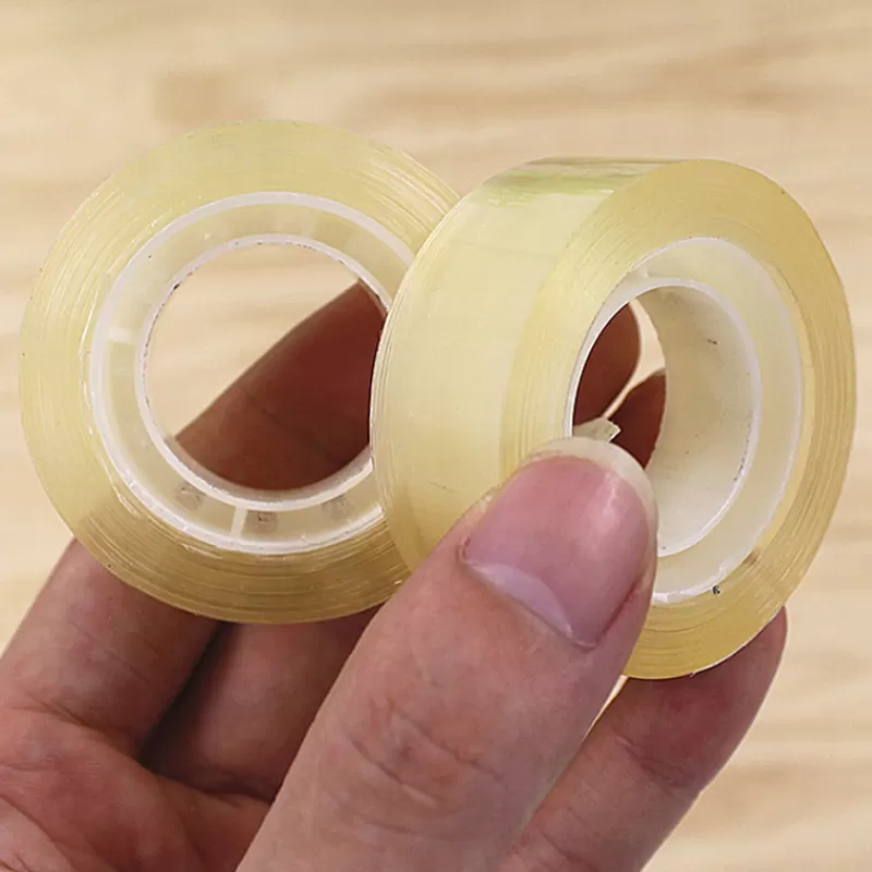 Fashion SOC 1/2/3 Rolls 18 Mm*20 Yards Small Transparent Single Side Tape Students Adhesive Office Tape Packaging Tape Supplies Good Quality