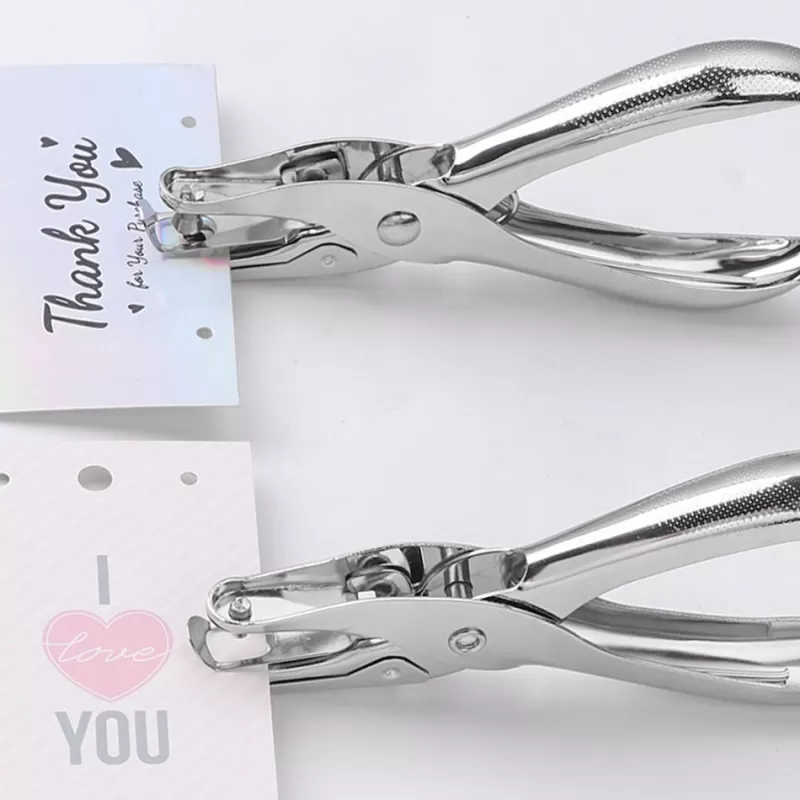 Clearance SOC 1 Pc Metal 3/6mm Pore Diameter Punch Pliers Single Hole Puncher Hand Paper Scrapbooking Punches 1-8 Pages Paper Hole Puncher