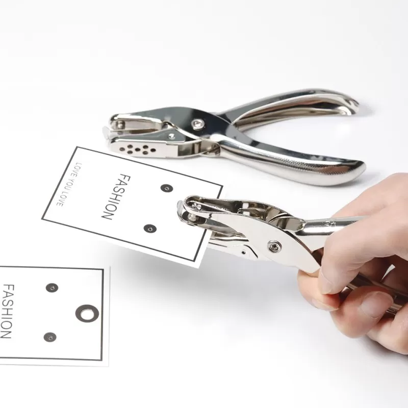 Clearance SOC 1 Pc Metal 3/6mm Pore Diameter Punch Pliers Single Hole Puncher Hand Paper Scrapbooking Punches 1-8 Pages Paper Hole Puncher