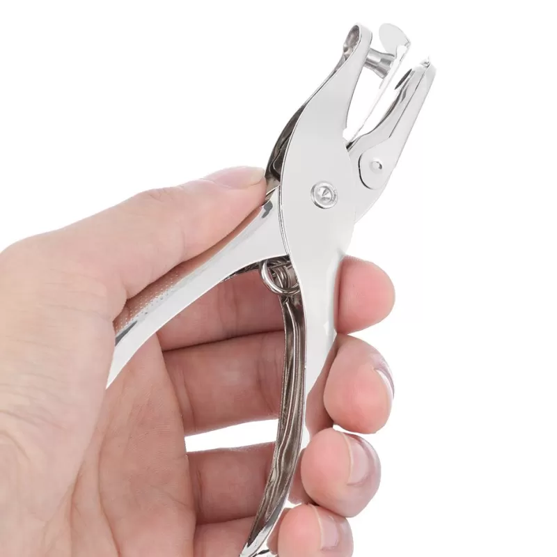 Clearance SOC 1 Pc Metal 3/6mm Pore Diameter Punch Pliers Single Hole Puncher Hand Paper Scrapbooking Punches 1-8 Pages Paper Hole Puncher