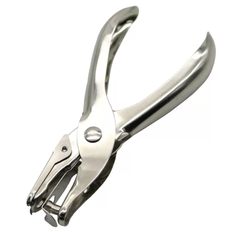 Store SOC 1 Pc Metal 6mm Pore Diameter Punch Pliers Single Hole Puncher Hand Paper Scrapbooking Punches 1-8 Pages Paper Hole Puncher metallic-color