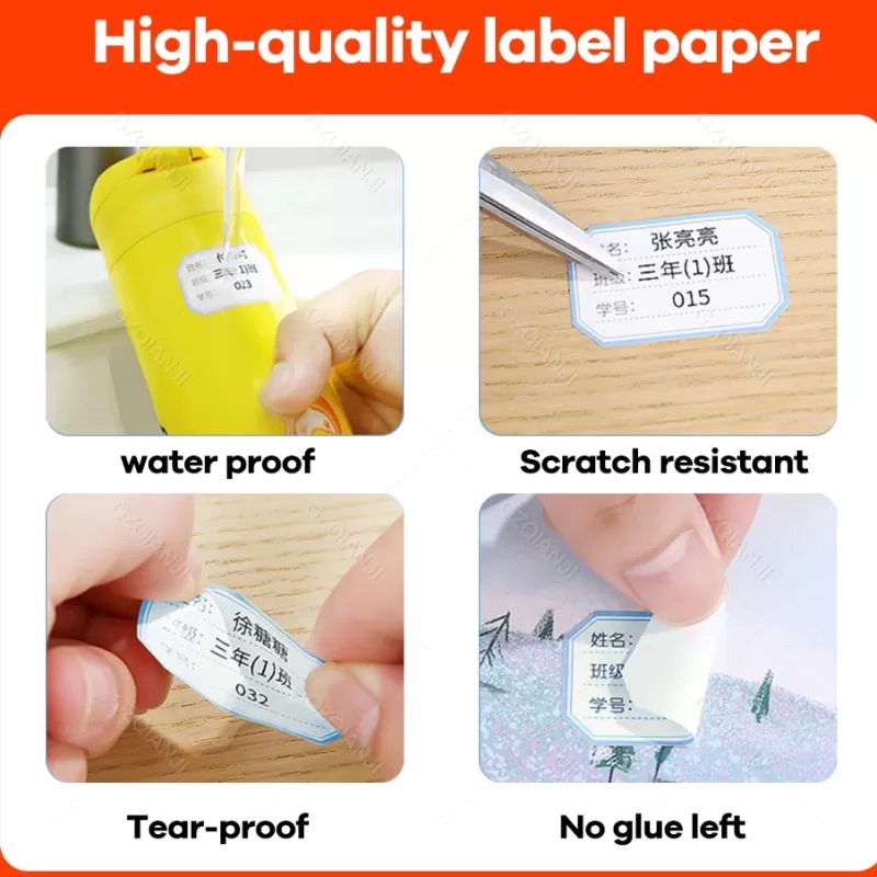 Best Sale SOC 2 Inch Sticker Label Paper Roll 10-25mm Size White Sticker Papers For Portable Niimbot Label Thermal Printer D101 Home Office