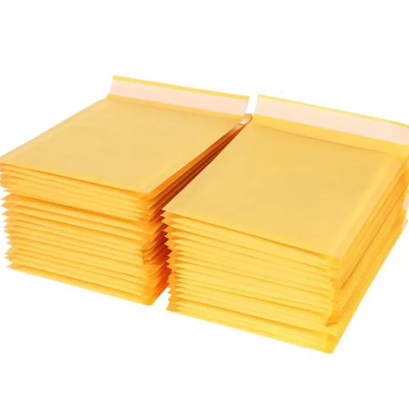 Cheap SOC 50PCS Kraft Paper Bubble Envelopes Bags Bubble Mailing Bag Mailers Padded Shipping Envelope Business Supplies Various Sizes