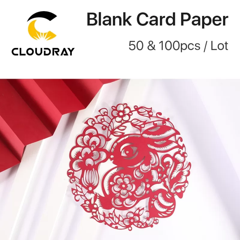 Fashion SOC Cloudray 50/100pcs Laser Engraving Material Blank Card Paper A4 Size Leoni Pattern Cardboard For DIY Paper Cutscissor Cut Design