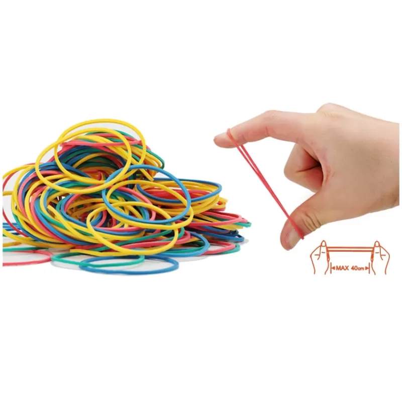 Hot SOC Colorful Strong Elastic Rubber Band Loop 50g School Stationery Office Pen Holder Organiser