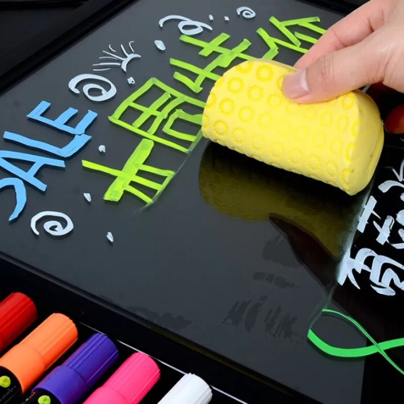 Clearance SOC Haile 8Color 3*6mm Liquid Chalk Erasable Highlighter Fluorescent Marker Pen,For Whiteboard Graffiti LED Advertisement Chalkboard