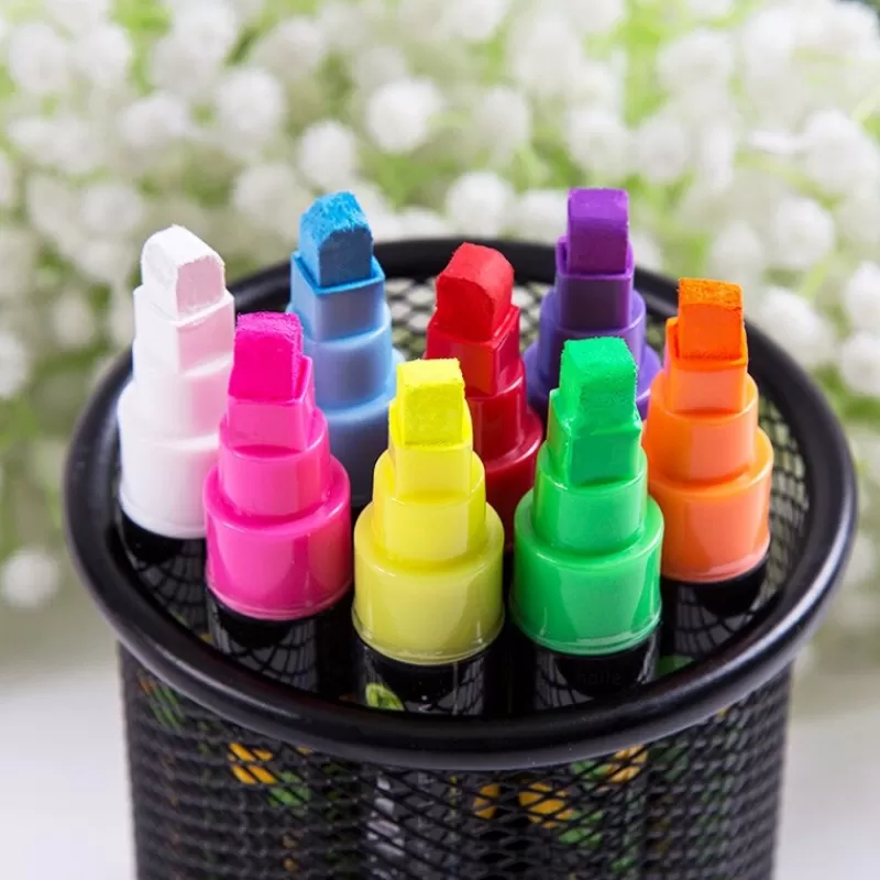 Clearance SOC Haile 8Color 3*6mm Liquid Chalk Erasable Highlighter Fluorescent Marker Pen,For Whiteboard Graffiti LED Advertisement Chalkboard