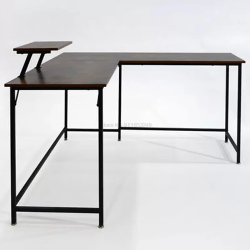 Sale SOC Simple And Modern Desktop Computer Desk With Monitor Stand L-shaped Writing Desk Home Office Furniture